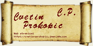 Cvetin Prokopić vizit kartica